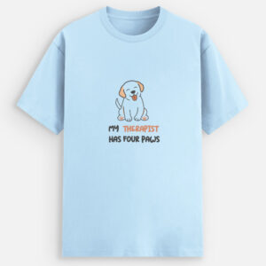 perfect dog lover t-shirt therapy my therapist has four paws dog illustration
