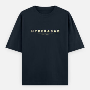 best hyderabad pride t-shirt city distressed gold hyderabad vintage design 240 gsm oversized